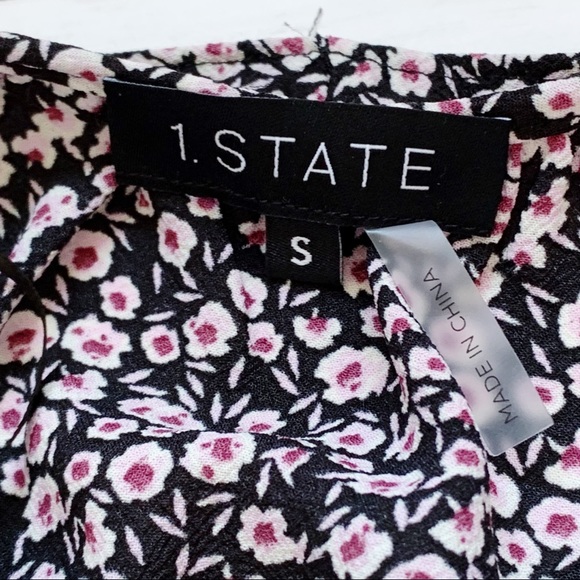 NWOT 1. State Ditsy Floral Wrap Top Size Small - Picture 8 of 10